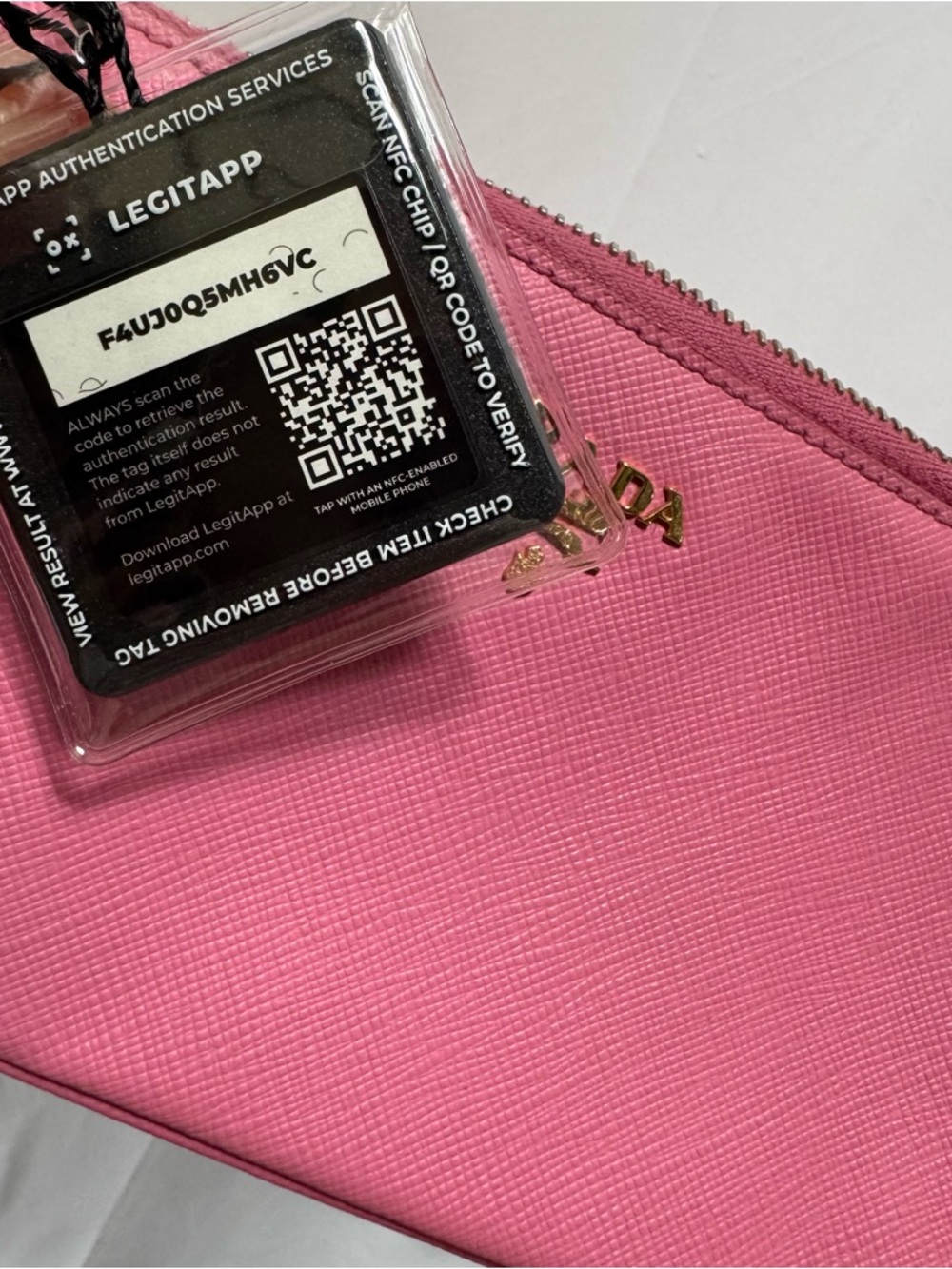 Prada Hot Pink Saffiano Shoulder Bag with Gold Hardware - Picture 8 of 11